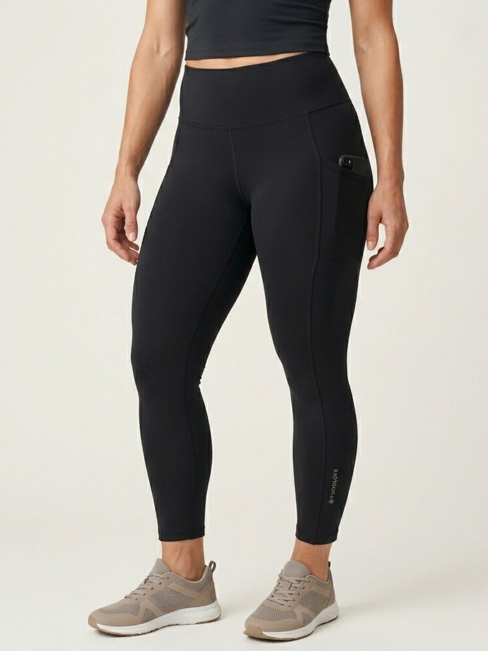 ThirdLove Athletic Leggings Womens Size 1X Black Side Pockets Active Workout
